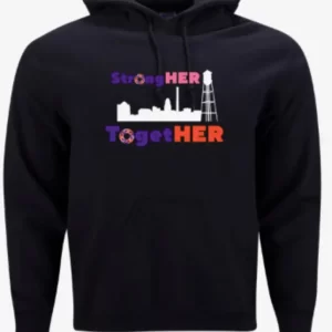 StrongHer TogetHer Black Hooded Sweatshirt